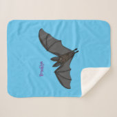 ビッグ吸血鬼こうもり漫画イラストレーション シェルパブランケット (正面(横))