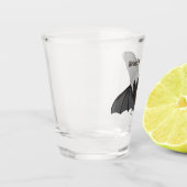 ビッグ吸血鬼こうもり漫画イラストレーション ショットグラス (左)