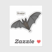 ビッグ吸血鬼こうもり漫画イラストレーション シール (シート)