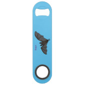 ビッグ吸血鬼こうもり漫画イラストレーション スピード栓抜き (正面)