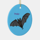 ビッグ吸血鬼こうもり漫画イラストレーション セラミックオーナメント (右)