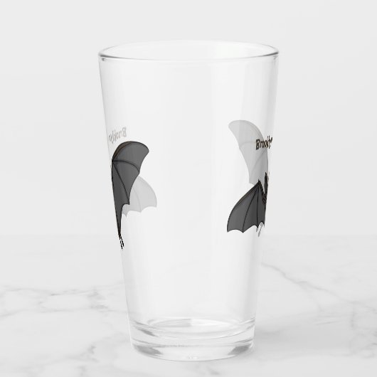 ビッグ吸血鬼こうもり漫画イラストレーション タンブラーグラス (右)