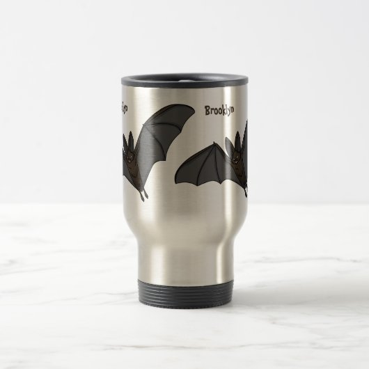 ビッグ吸血鬼こうもり漫画イラストレーション トラベルマグ (中央)