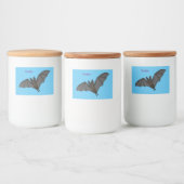 ビッグ吸血鬼こうもり漫画イラストレーション フードラベル (ボトル)