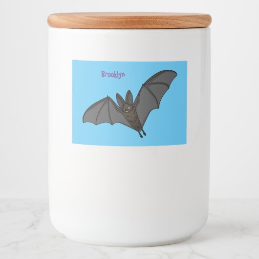 ビッグ吸血鬼こうもり漫画イラストレーション フードラベル (正面)