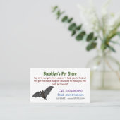 ビッグ吸血鬼こうもり漫画イラストレーション 名刺 (スタンド正面)