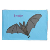 ビッグ吸血鬼こうもり漫画イラストレーション 枕カバー (裏面)