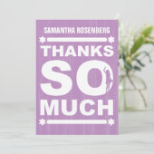 ビッグ型バルミツワーサンキューカードイン紫 サンキューカード (スタンド正面)