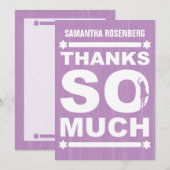 ビッグ型バルミツワーサンキューカードイン紫 サンキューカード (正面/裏面)