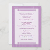 ビッグ型バルミツワー招待状インパープル 招待状 (裏面)