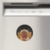 ビッグ子猫あくびく眠い子猫 マグネット (インサイチュ (食洗機))