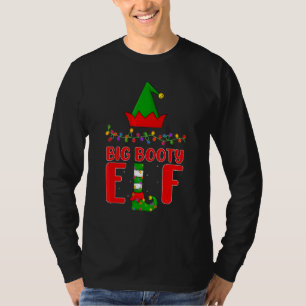 ビッグ小妖精や小人マッチングファミリー照明クリスマス Tシャツ