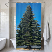 ビッグ巨大な松の木の自然恋人ウッドランドエスケープ シャワーカーテン