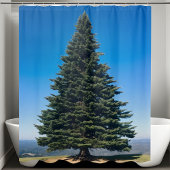 ビッグ巨大な松の木の自然恋人ウッドランドエスケープ シャワーカーテン
