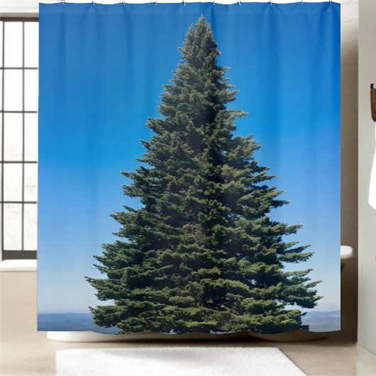 ビッグ巨大な松の木の自然恋人ウッドランドエスケープ シャワーカーテン