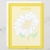 ビッグ幸せデイジーイエローライニングなし紙シート (正面/裏面)