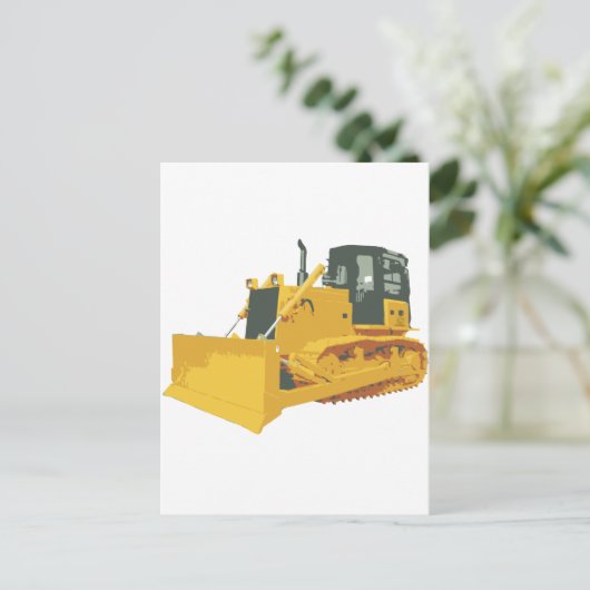ビッグ建築ブルドーザーのトラック ポストカード (スタンド正面)