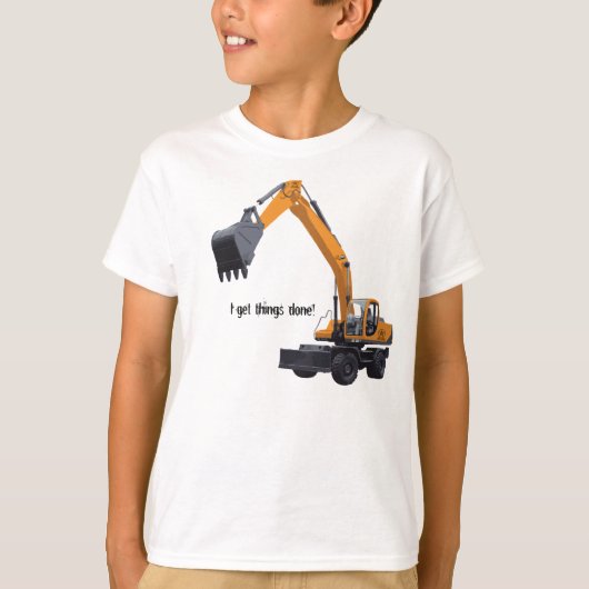 ビッグ建築掘削機 Tシャツ (正面)
