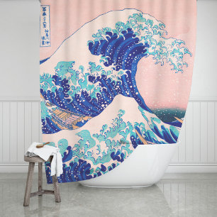 ビッグ日本のウェーブサ絵画ーフシャワーカーテン シャワーカーテン