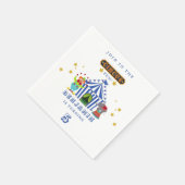 ビッグ来トップワン来オールサーカスのバースデーパーティー スタンダードカクテルナプキン (角)