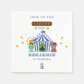 ビッグ来トップワン来全サーカスの第1誕生日 スタンダードカクテルナプキン (正面)