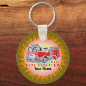ビッグ消防士ファイアトラックカスタムの消防士 キーホルダー (正面)