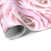 ビッグ淡い色のピンクローズ ラッピングペーパー (ロールコーナー)