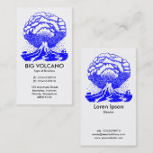 ビッグ火山 – 青 名刺 (正面/裏面)