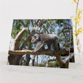 ビッグ男性コアラBear Tisttrope Walker，ビッグ誕生日 カード (黄色い花)