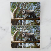 ビッグ男性コアラBear Tisttrope Walker，ビッグ誕生日 カード (内部)