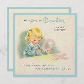 ビッグ素晴らしハグとキス誕生日カード (正面/裏面)