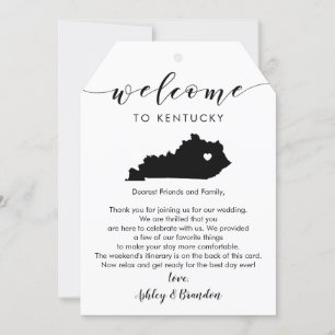 ビッグ結婚ケンタッキーの歓迎ラベル、手紙の旅程