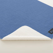 ビッグ編みステッチルック – コーンフラワーブルー シェルパブランケット (3/4)