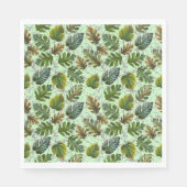 ビッグ葉パターン01 LgreenBG スタンダードランチョンナプキン (正面)