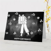 ビッグ誕生日ギフトカード カード (黄色い花)