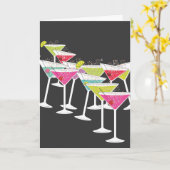 ビッグ誕生日グリーティングカーおもしろいドのカクテル カード (黄色い花)