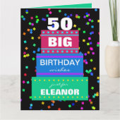 ビッグ誕生日グリーティングカード任意の年齢 カード (正面)