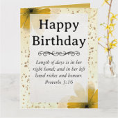 ビッグ誕生日モマイエローフラワーズスクリプト文字 カード (黄色い花)