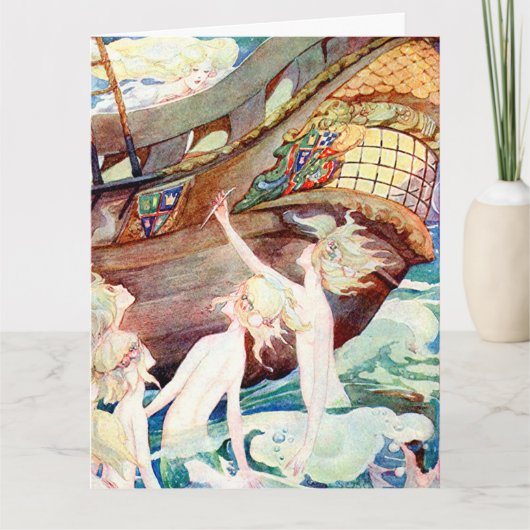 ビッグ誕生日人魚シスターズ&シップ カード (正面)