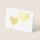 ビッグ赤いハートホワイトバレンタインデー 箔カード (正面)