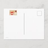 ビッグ赤いハートヴィンテージバレンタインポストカード ポストカード (裏面)