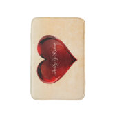 ビッグ赤いハート バスマット (正面縦)