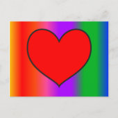 ビッグ赤いハート ポストカード (正面)