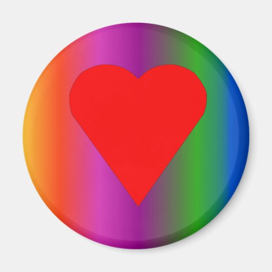 ビッグ赤いハート マグネット (正面)