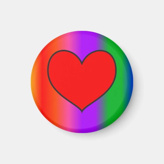 ビッグ赤いハート マグネット (正面)