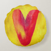 ビッグ赤いハート ラウンドクッション (裏面)