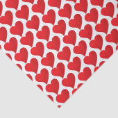 ビッグ赤いハート、愛、白バレンタインデーの贈り物 薄葉紙 (詳細)
