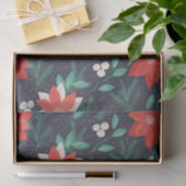 ビッグ赤と白クリスマスポインセチア 薄葉紙 (ギフト)