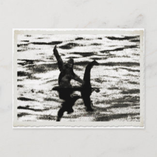 ビッグ足とベッシー湖のモンスターはため息をつく ポストカード