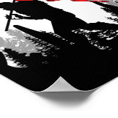 ビッグ足シャツ – Bigfootサスカッチアメリカ国旗P ポスター (角)